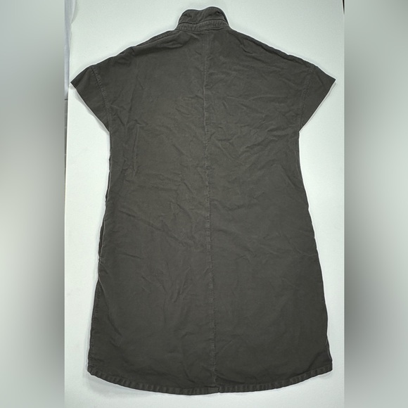 Damir Doma Silent Polo Shirt Dress Cap Sleeve Ash Gray Moleskin Cotton Jersey S - Picture 4 of 15